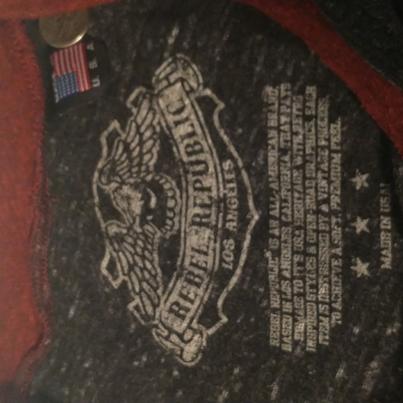 Rebel Republic Wild Thing long sleeve Tee Shirt Size Large - Picture 5 of 6